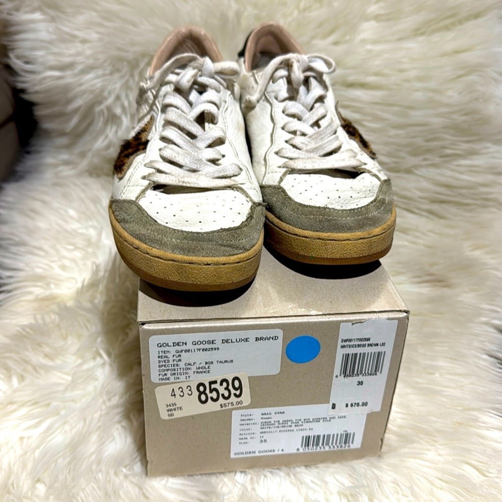 Golden Goose leopard star shoes